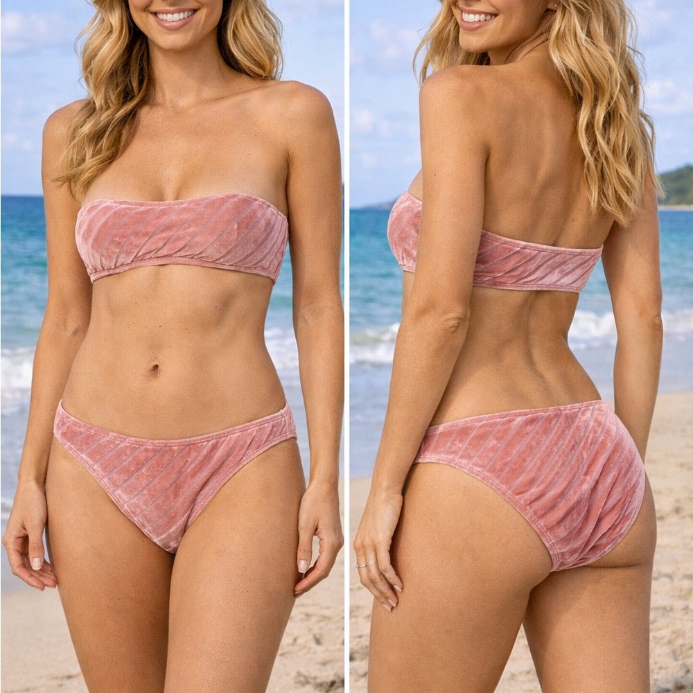 Pink Velvet Bikini Bottoms 15749